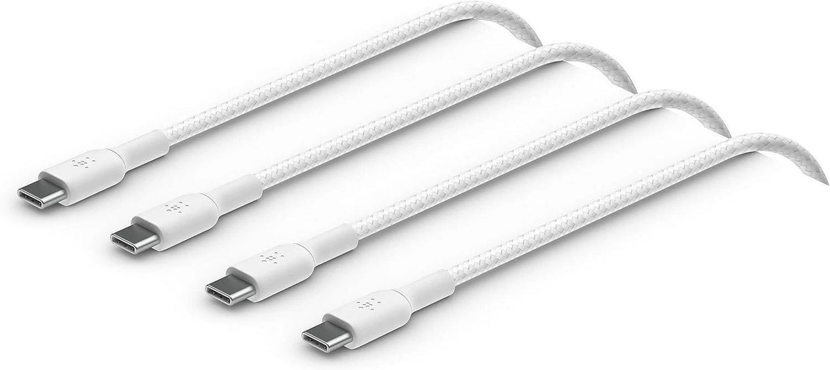 Belkin BoostCharge 1m USB-C to USB-C Braided Cable White 2 Pack