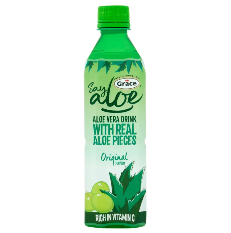 Grace Say Aloe Vera Drink Original Flavour 500ml (Pack of 12)