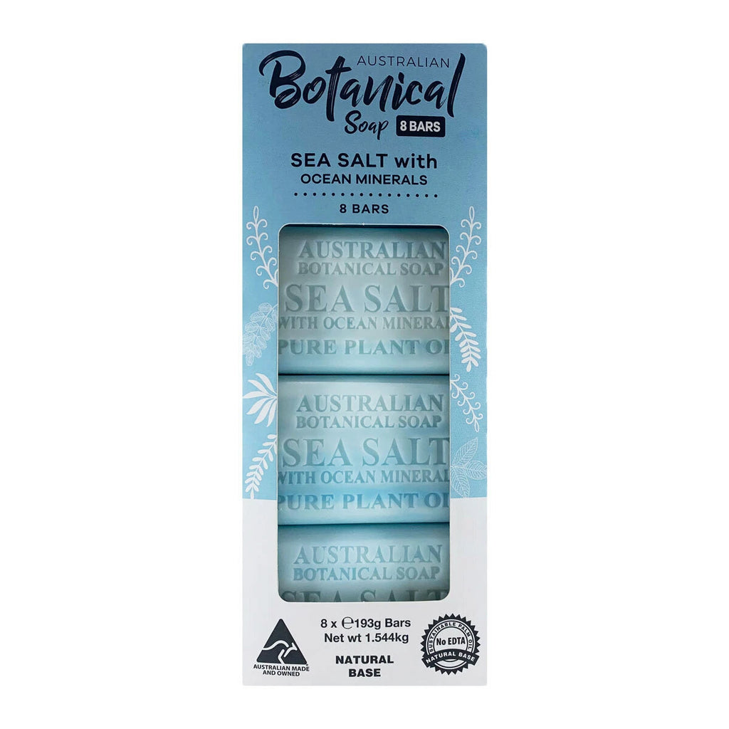 Australian Botanical Soap Bar Multipack Natural Soap Bars, 8 Pack in 3 Varieties