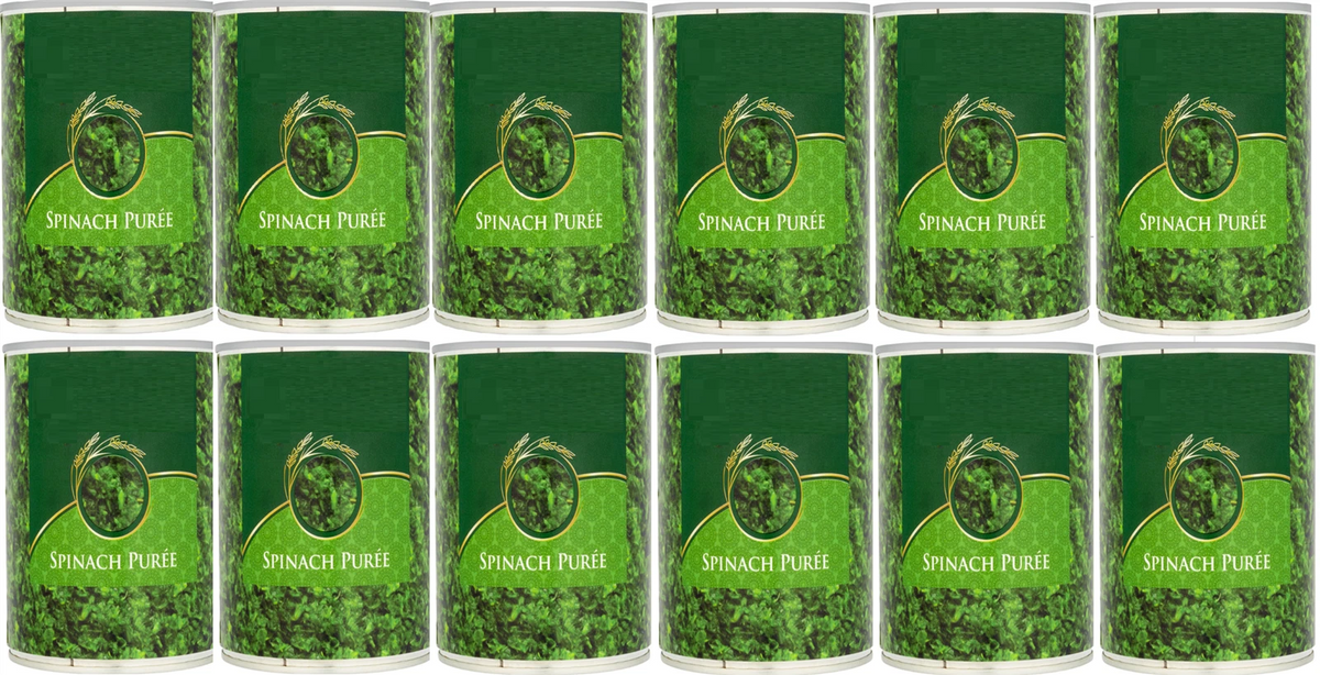 White Pearl Spinach Purée, Ready-to-Use 395g 12 Pack