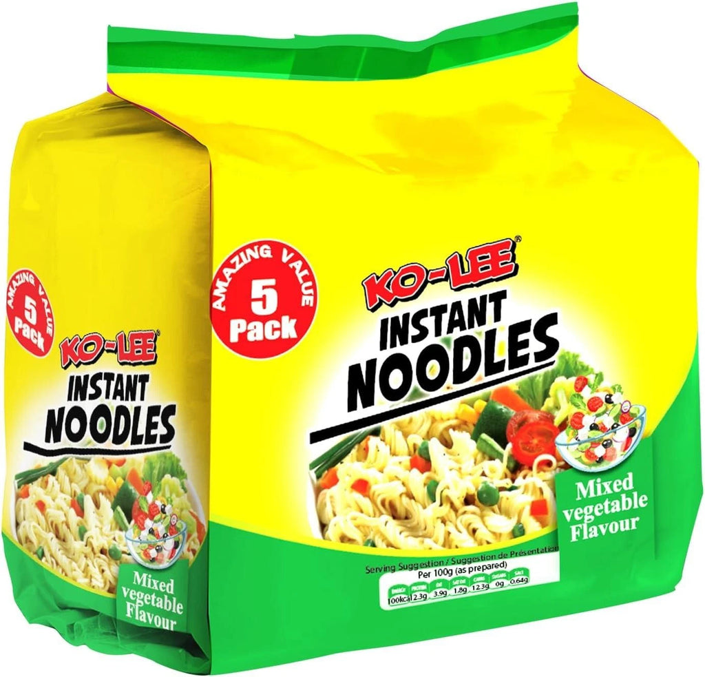 Ko-Lee 5-Pack Instant Noodles Mix Vegatables 70g Pack of 6
