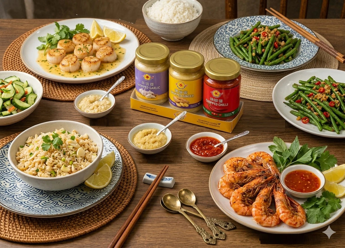 Gold Plum Copped Garlic, Ginger & Chilli Paste 220g Pack of 3
