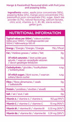 Bobaz Bubble Tea Mango & Passionfruit, 310ml Pack of 12