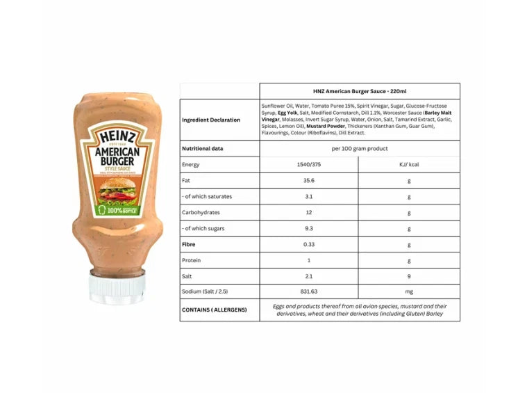 Heinz Squeezy Mix Sauces Dressing Salad Burger Dip Picnic Selection Pack 6x220ml