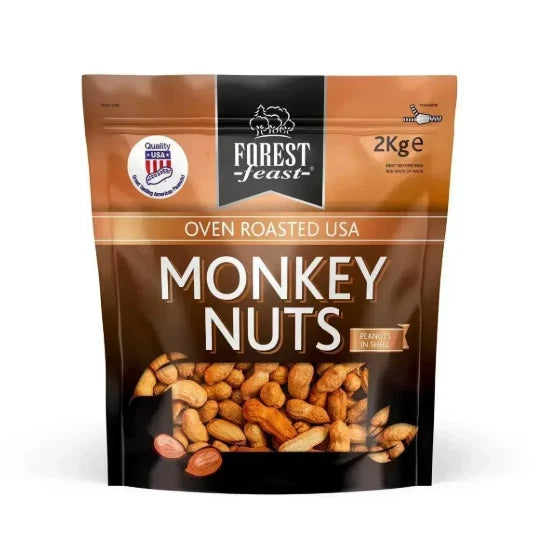 Forest Feast Oven Roasted Monkey Peanuts in Shell, 2 kg
