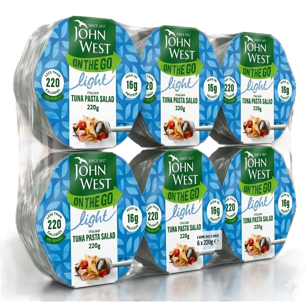 John West on the Go Light Italian Tuna Pasta Salad 220g x 6