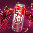 Rubicon Raw Energy Cherry Burst Drink Can 500ml x 12