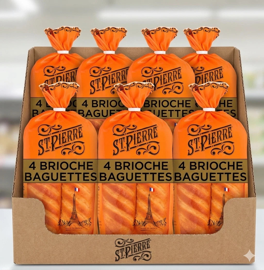 St Pierre Brioche Baguettes 7 Bags of 4 Catering French Brioche Bread