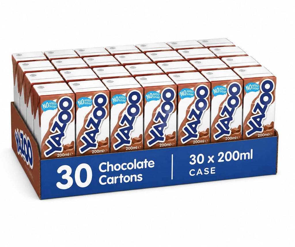 Yazoo No Added Sugar Chocolate Milk Drink 200ml Case of 30 Rich in Protein