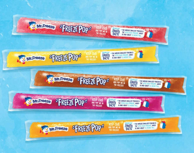 Mr Freeze Freeze Pops 20 x 45ml (Pack of 2) – Assorted Flavour Freezable Ice Pop