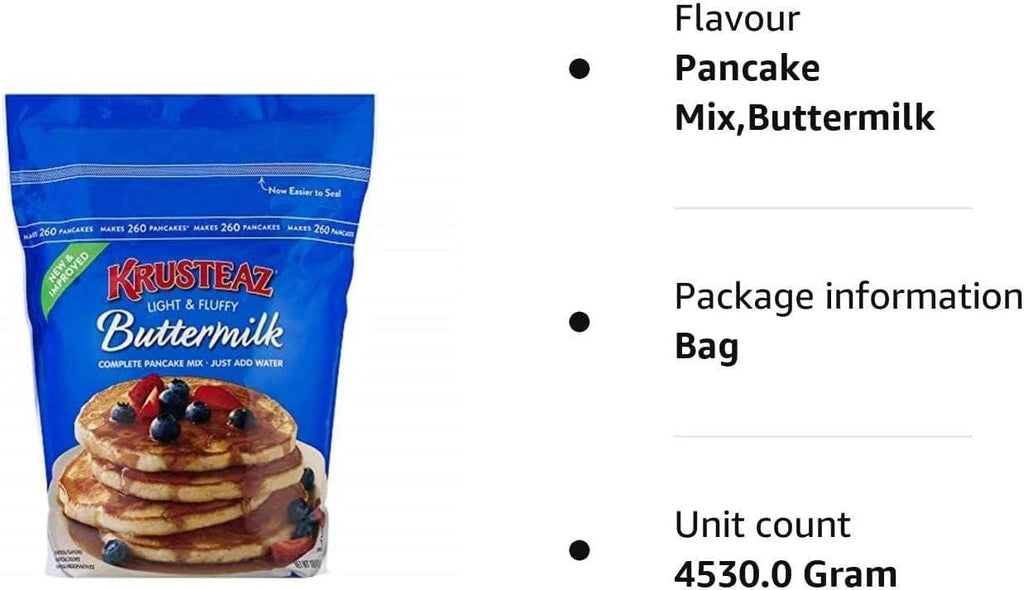 Krusteaz Buttermilk Complete Pancake Mix Just Add Water 4.53kg Reusable Pouch