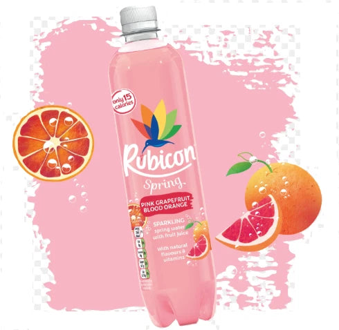 Rubicon Spring Pink Grapefruit Blood Orange Sparkling Spring Water 500ml x 12