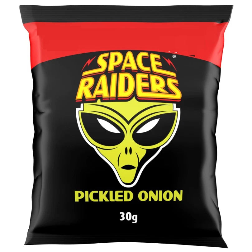 Space Raiders Pickled Onion Crisps Baked not Fried 30g Pack of 36