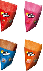 Sun Lolly Ice Lollies Cola, Strawberry, Exotic & Raspberry Flavours, 60ml 32Pack