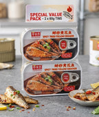 Spicy Fried Yellow Croaker, Seafood Snack, 80g, Pack of 2