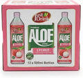 Just Drink Aloe Vera Drink, Lychee Flavour with Aloe Pulp, 500ml, Pack of 12