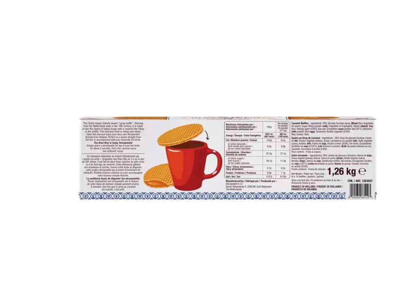 Le Chic Patissier Stroopwafels Caramel Syrup Toasted Waffles 1260g Pack 40 Pcs