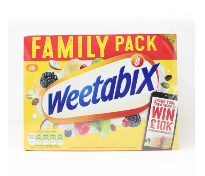 Weetabix Original Pack of 48 x 2 Biscuits – 100 Percent Wholegrain & High Fibre