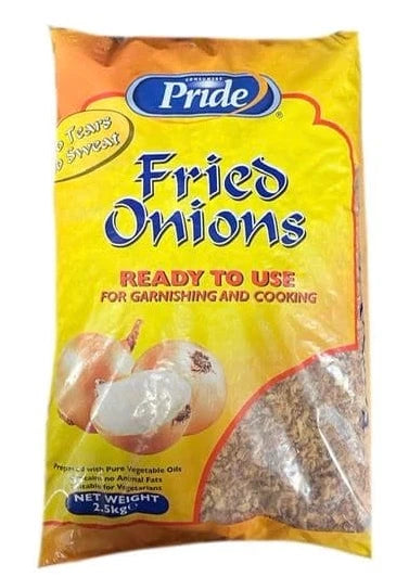 Pride Fried Onions Ready to Use - for Garnishing and Cooking, Vegetarian, 2.5kg