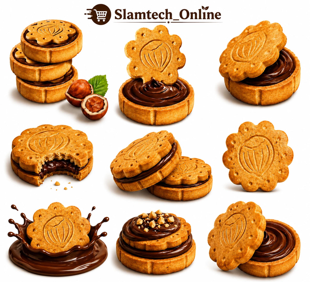 Le Chic Hazelnut Biscuits with Cocoa Hazelnut Filling (4 x 305g)