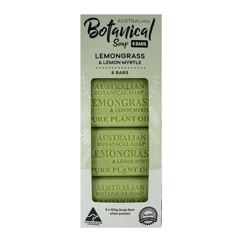 Australian Botanical Soap Bar Multipack Natural Soap Bars, 8 Pack in 3 Varieties