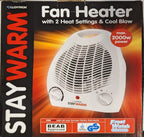 Lloytron F2001WH 2000Kw Upright Electric Fan Heater White