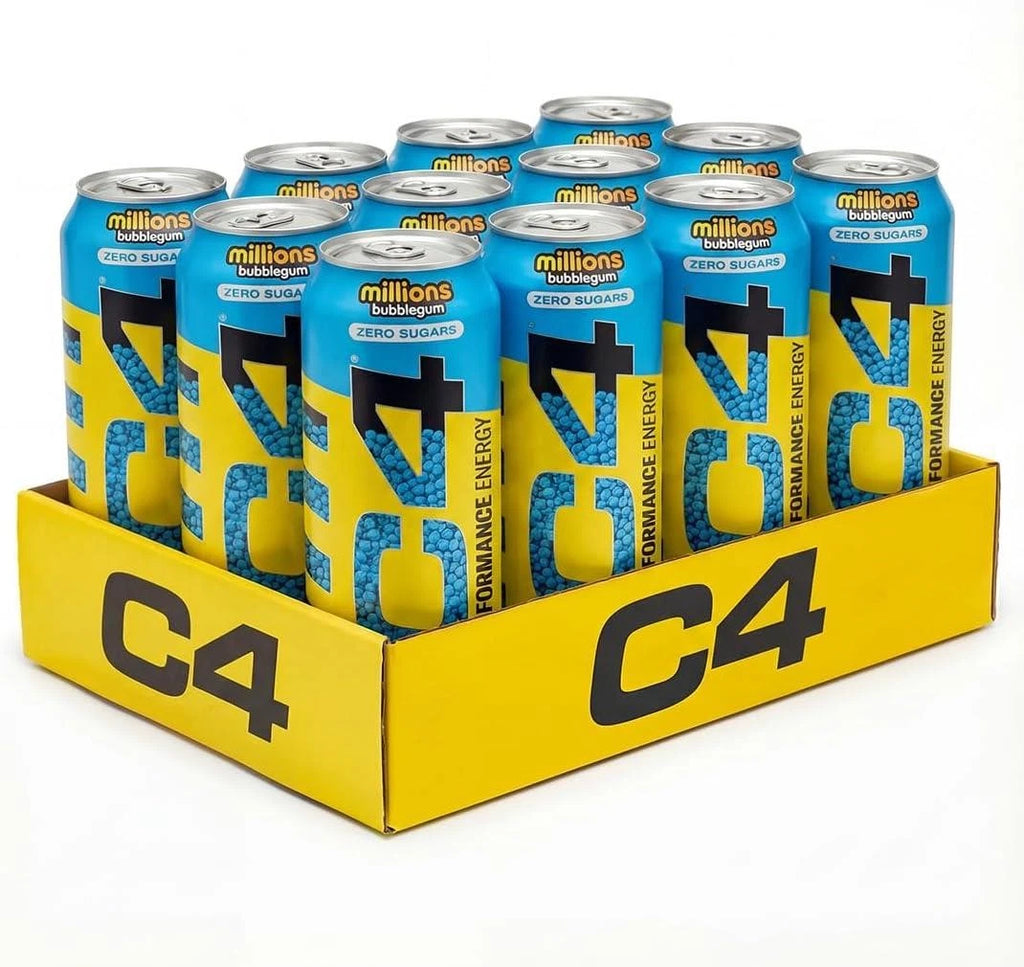 C4 Performance Energy Millions Bubblegum Zero Sugars Drink 500ml Pack of 12