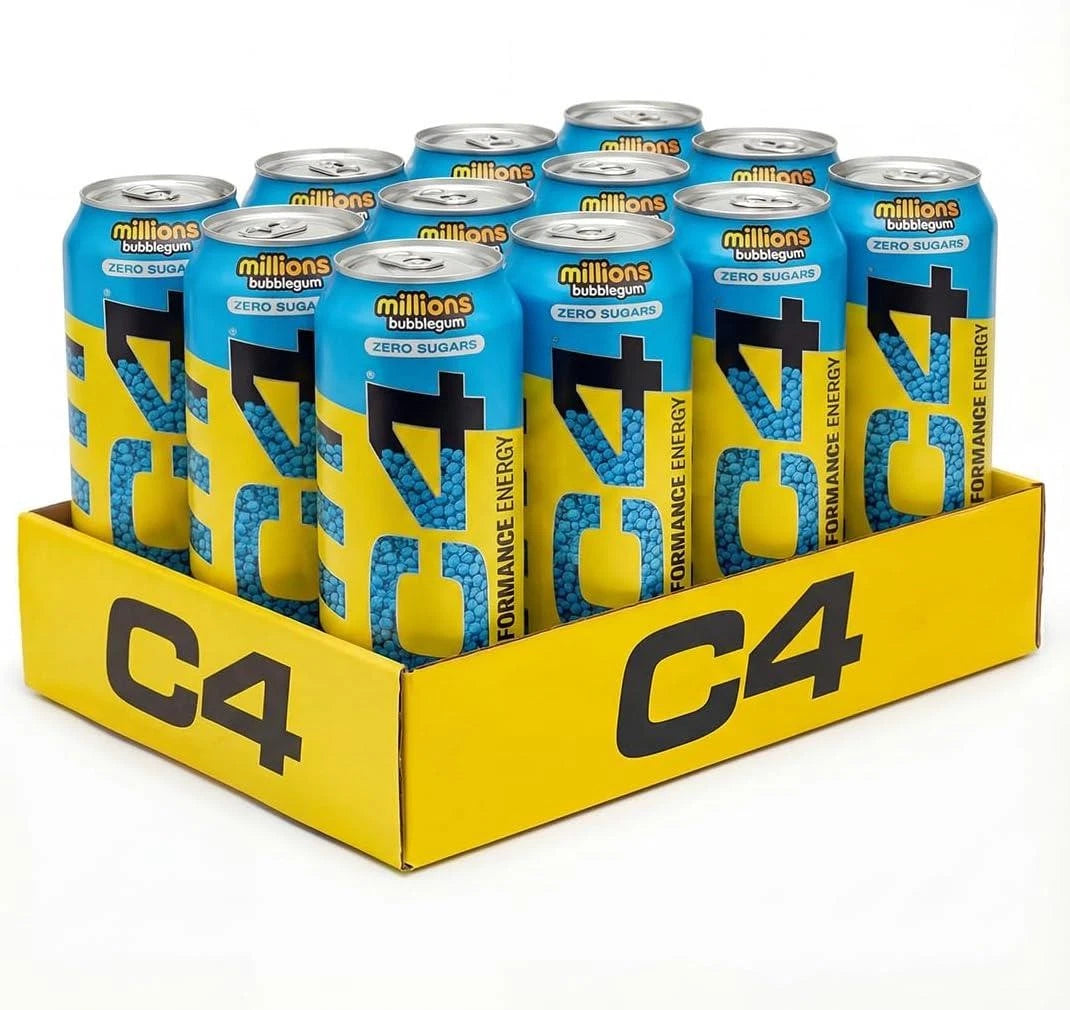 C4 Performance Energy Millions Bubblegum Zero Sugars Drink 500ml Pack of 12