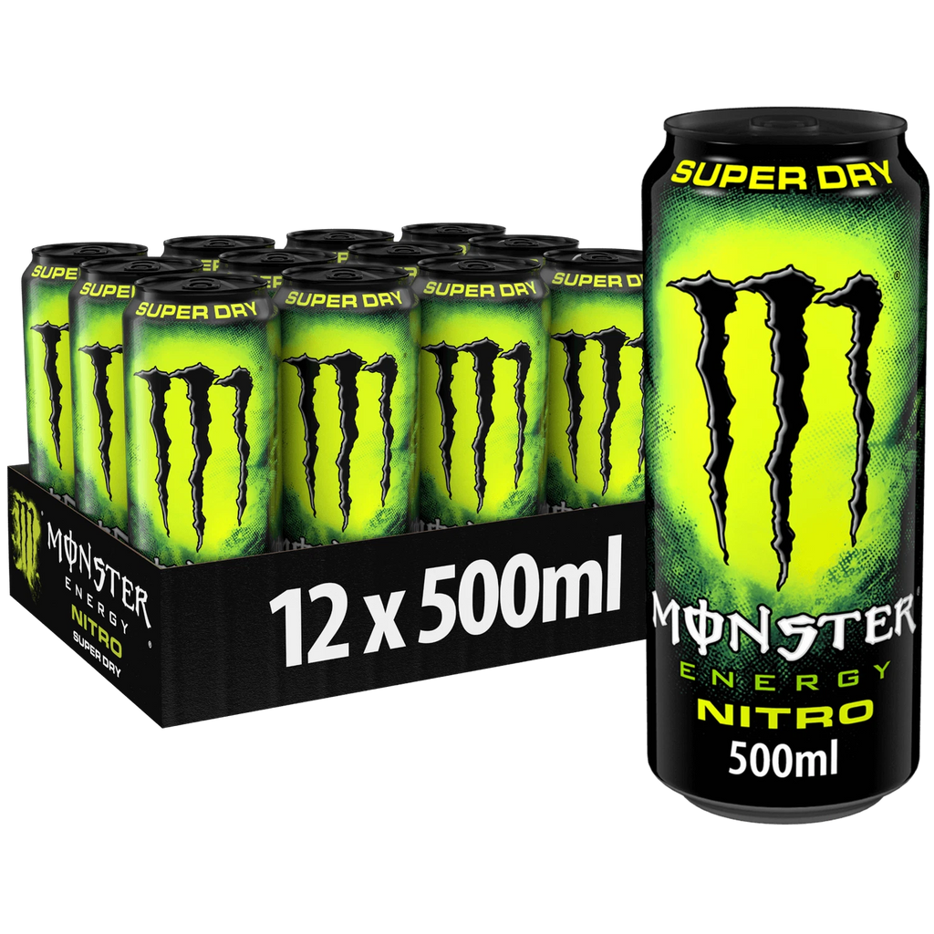 Monster Nitro Super Dry Energy Drink 500ml Pack of 12