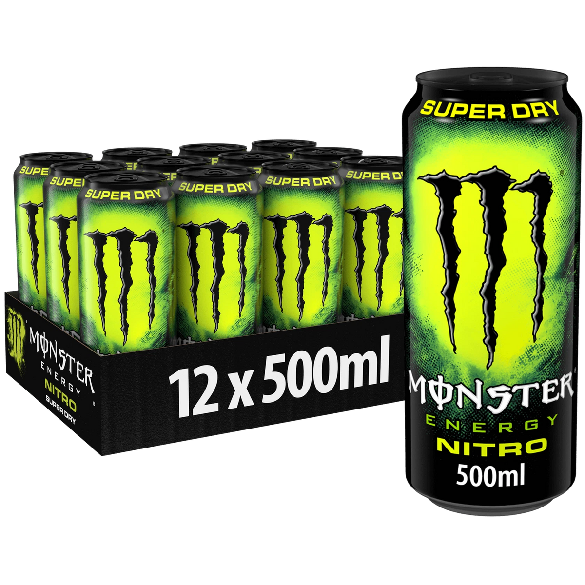 Monster Nitro Super Dry Energy Drink 500ml Pack of 12