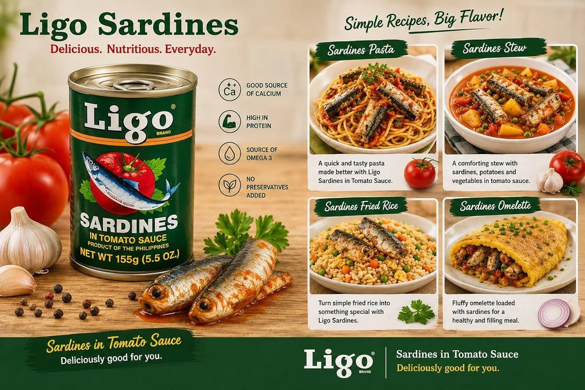 Sardines in Tomato Sauce, 4 Pack, 155g Can, High in Protein, Rich in Omega 3