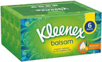 Kleenex Balsam Facial Tissues, Pack of 6 Tissue Boxes