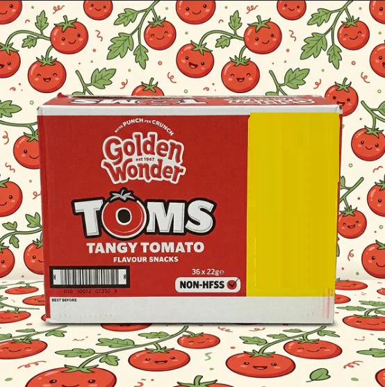 Golden Wonder Tangy Tomato Flavour Toms 22g Pack of 36