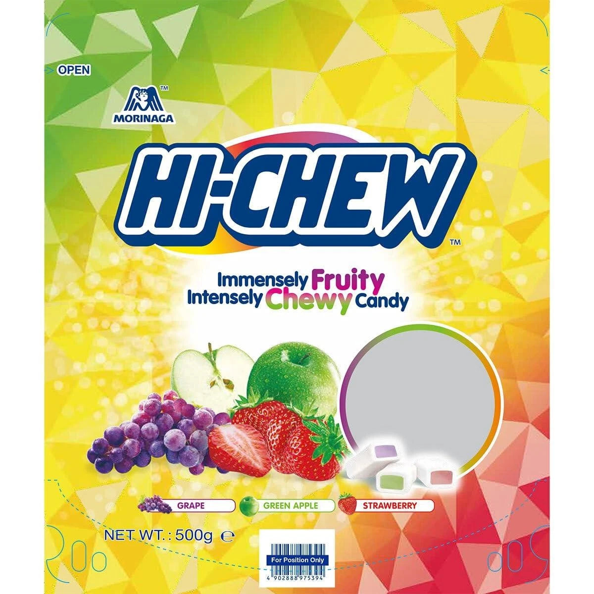 Hi-Chew Assorted Chewy Sweets Mix Fruity Flavours Double Layer Candy Pack 500g