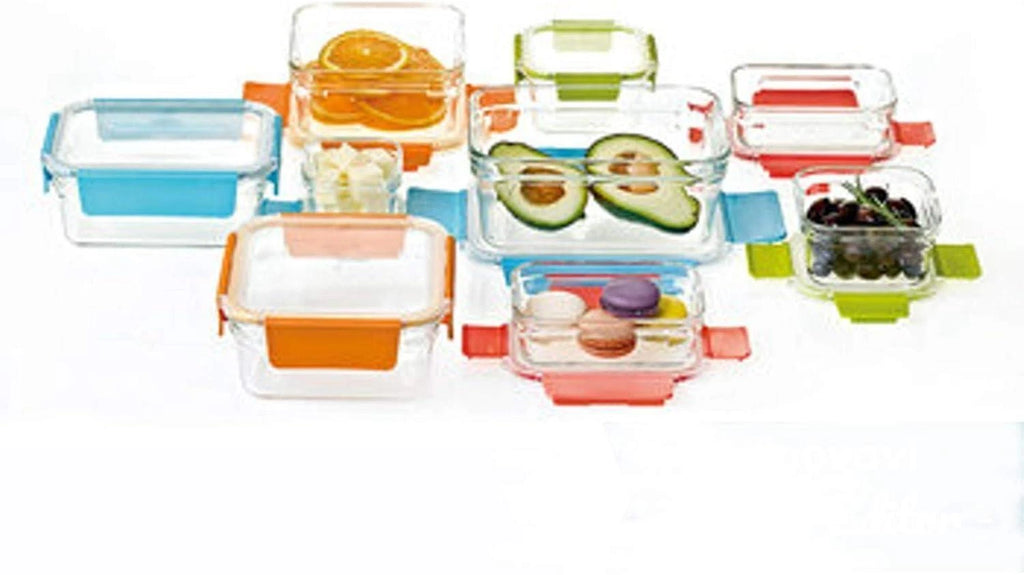 Glasslock Premium Food Storage Boxes 18 Pieces Set