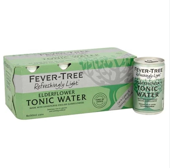 Fever Tree Elderflower Tonic Water 8 x 150 ml (Pack of 1)