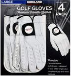 Kirkland Signature Golf Gloves Premium Cabretta Leather, Large (4 Count)