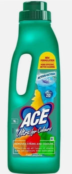 ACE Ultra Fabric Stain Remover Liquid For Whites & Colours 1L - Pack OF 2