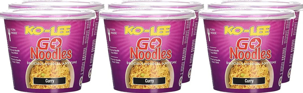 Ko-lee Go Cup Noodles Curry Flavour 65 g (Pack of 6)