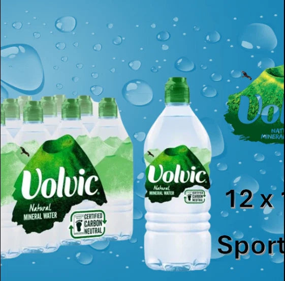Volvic Natural Bottled Mineral Still Water 12 x 1L