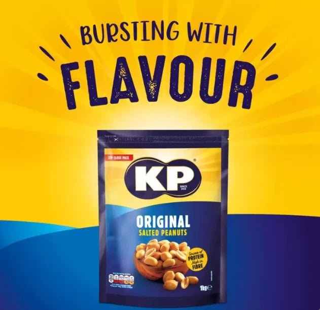 KP Original Salted Peanuts Zip Close Pack, 1kg