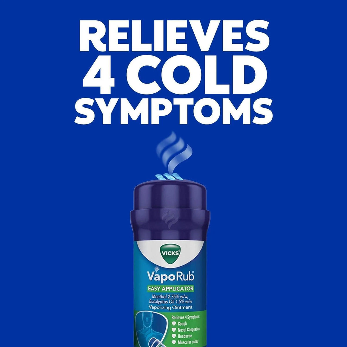 Vicks VapoRub Easy Application Twist and Apply On Chest for Cold Relief 2 pack