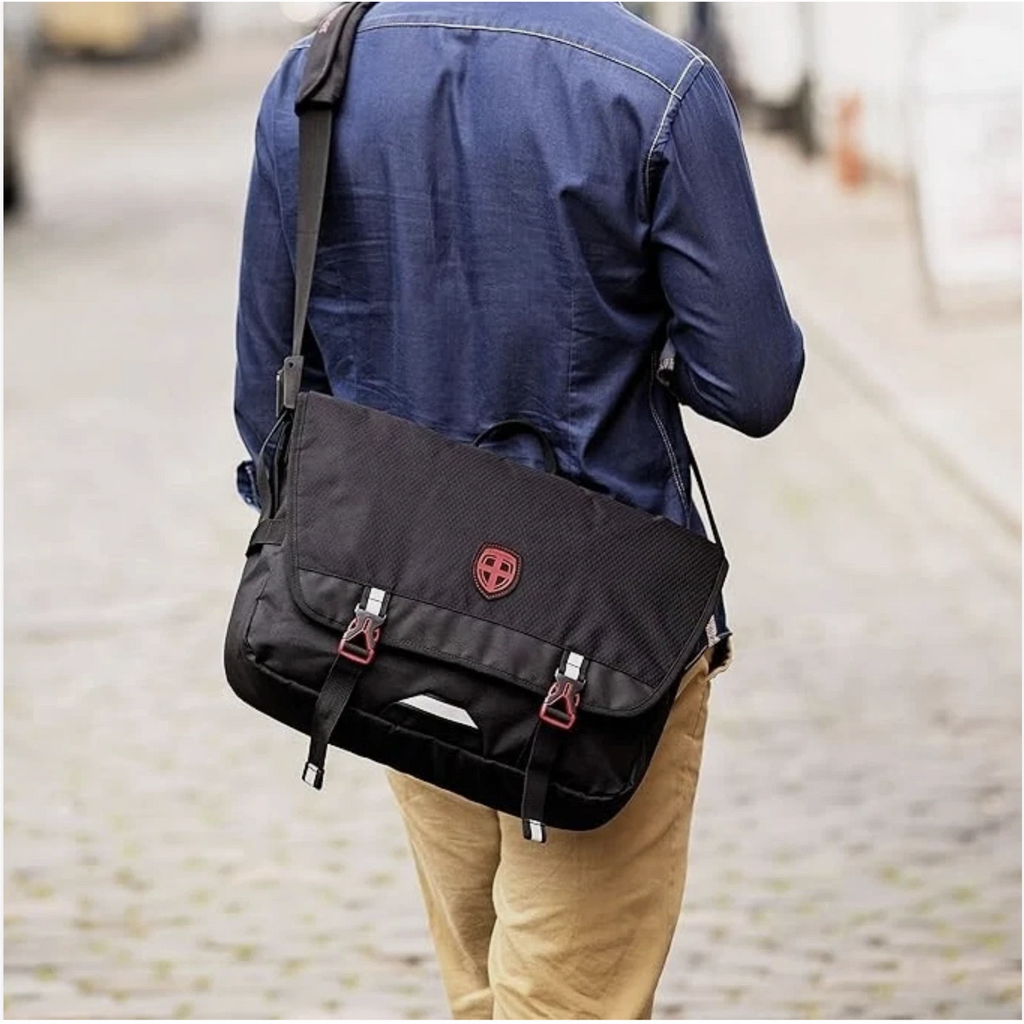 Ellehammer Urban Explorer Anti Fraud Messenger Satchel Bag Black
