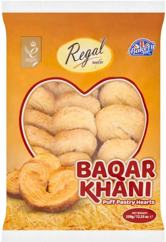 Regal Bakery Baqar Khani Puff Pastry Hearts 350g