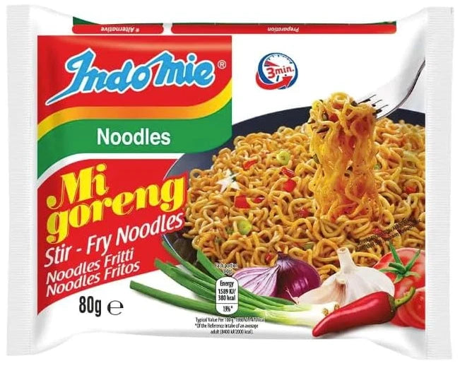 Indomie Mi Goreng Instant Stir Fried Noodles 80g, 40 Pack