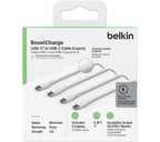 Belkin BoostCharge 1m USB-C to USB-C Braided Cable White 2 Pack