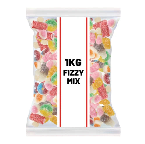 Fizzy Jelly Mix, Chewy and Fizzy Sweets Variety, 1kg