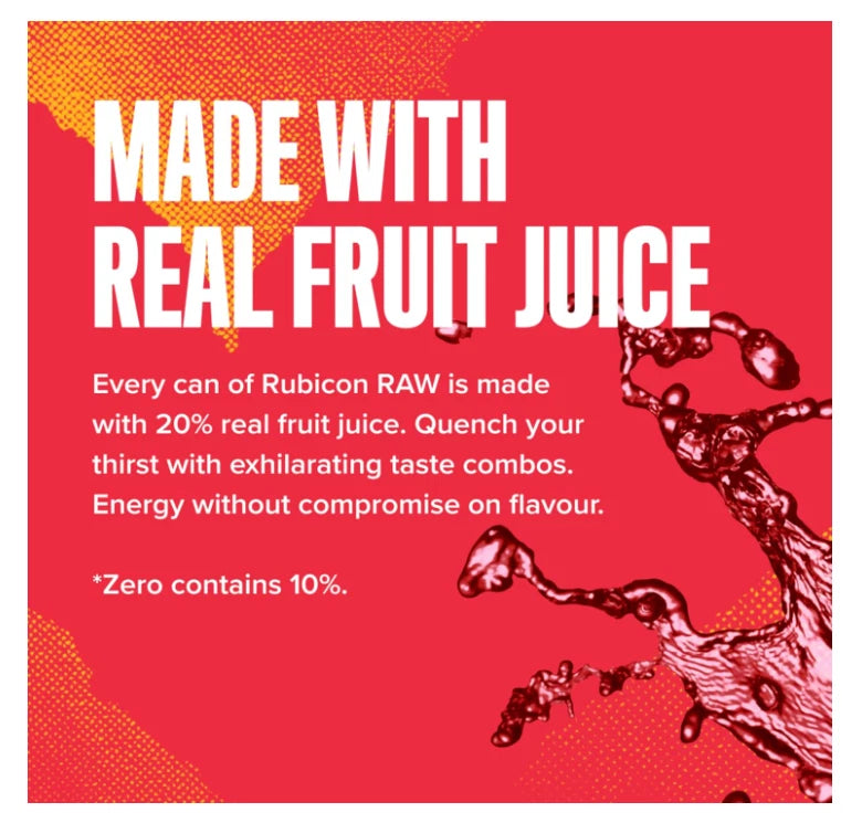 Rubicon Raw Energy Apple & Guava 500ml x 12