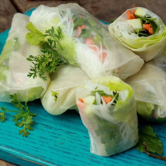 Longdan Vietnamese Rice Paper Round 22cm 500g Pack of 1 for Spring Rolls