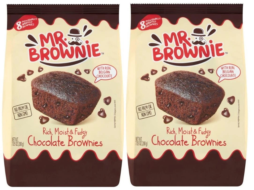 Mr. Brownie 16 Chocolate Brownies 200g (8 Each Bag)